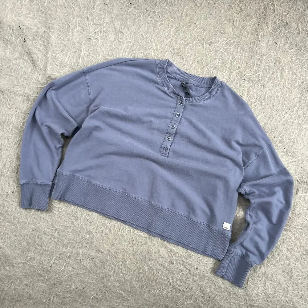 Vuori Organic Cotton Henley Sweatshirt – Medium - Picture 1 of 4